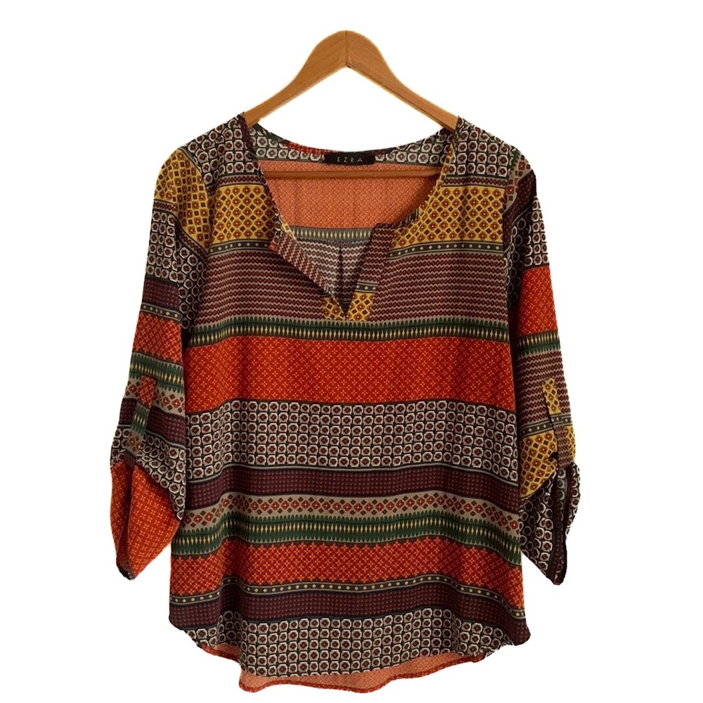 ezra Split Neck Popover Shirt
